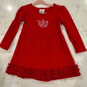 Cute Razorback Hog dress with ruffles. Size 2t
